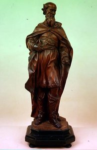 ベネチアのひげを生やした男性聖人の彫像 作： Italian School
