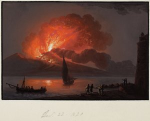 ベスビオ、1820年12月22日 作： Italian School