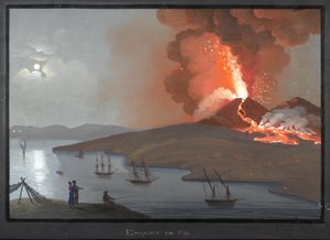 ベスビオ火山、1794年の噴火 作： Italian School