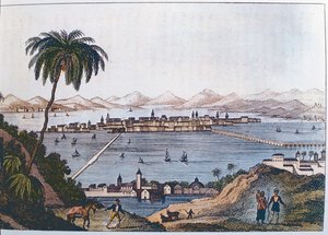 メキシコシティの眺め、1714 作： Italian School