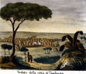 19世紀のマリのティンブクトゥの街の様子。 作： Italian School