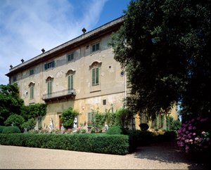 ヴィララピエトラの西側のファサードの眺め 作： Italian School