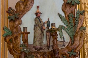 エキゾチックな装飾が施された壁掛け燭台、狩猟住居のゲームルーム、Filippo Juvarra（1678-1736）作、イタリア、ピエモンテ州ストゥピニージ市 作： Italian School