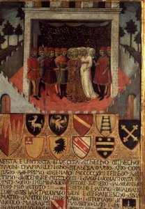 結婚式の饗宴、シエナ、1400年頃 作： Italian School