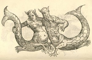 Aldrovandis Monsters of Monsters、1642年からのMonstra Niliaca Pareiのイラスト 作： Italian School
