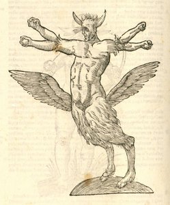 カザコバエから聞かれた人間のテトラキロン翼のあるモンスターのイラスト、モンスターの歴史、1642年