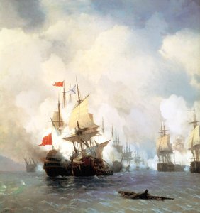 ロシア語：「1770年6月24日のキオス海峡での戦い」 1770年6月24日のキオス島の戦い