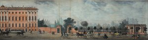 アニチコフ宮殿。 1830年のネフスキー大通りのパノラマから 作： Ivan Alexeyevich Ivanov