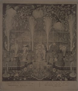 1748年大晦日の夜の美術アカデミー近くのイルミネーション 作： Ivan Alexeyevich Sokolov