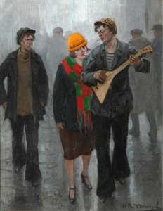 若いカップル、1920年代 作： Ivan Alexeyevich Vladimirov