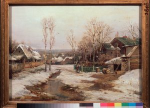 サンクトペテルブルク近郊の春 - Ivan Avgustovich Velz (1866-1926) の絵画、キャンバスに油彩