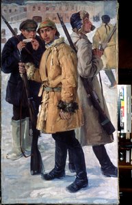 「赤軍の兵士」 イワン・ドロズドフ (1880-1939) による絵画 1918年 国立中央砲兵博物館、サンクトペテルブルク 作： Ivan Georgievich Drozdov