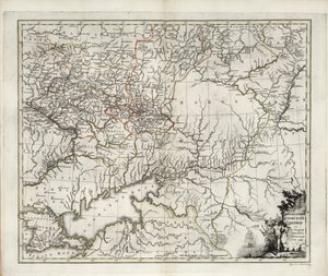 アゾフ県の一般地図、1782年。 作： Ivan Ivanovich Islenyev