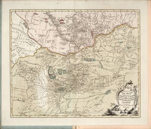 1777年、シベリア県南部のイルティシ川の地図。