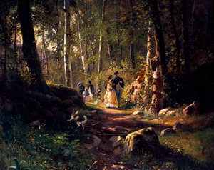 森の散歩、1869 作： Ivan Ivanovich Shishkin