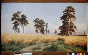 Champ de Seigle (Rieu field) - Peinture de Ivan Ivanovich Shishkin (Chichkine) (1832-1898), huile sir toile 作： Ivan Ivanovich Shishkin