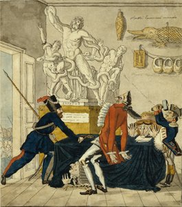 盗品を売るナポレオン・ボナパルト、1813年