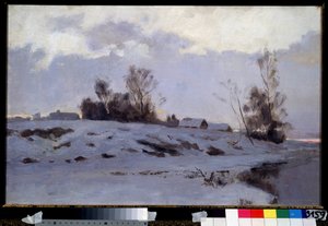 春先。 Ivan Ivanovich Yendogurov (1861-1898) による絵画、キャンバスに油彩、19 世紀のロシアの芸術。 国立トレチャコフ美術館、モスクワ。 作： Ivan Ivanovich Yendogurov