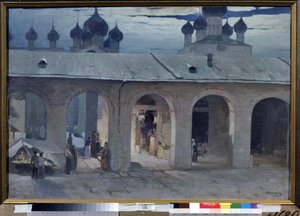 「Gallery Marchande au Kremlin de Rostov」Painture dYvan Kalmykov (1866-1925) Article Open Air Museum ロストフ クレムリン、ロストフ 作： Ivan Kalmykov