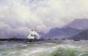 1888年トレビゾンド沖の海の風景 作： Ivan Konstantinovich Aivazovsky