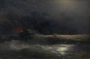 燃える船1896年のロシア・トルコ戦争のエピソード