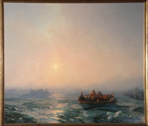 ドニエプル川に漂う氷、1872年 作： Ivan Konstantinovich Aivazovsky
