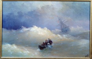 波の絵 イワン・アイヴァゾフスキー（1817-1900） 1886年 ブレスト美術館