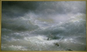 ザ・ウェーブ・パー・アイヴァゾフスキー、イヴァン・コンスタンティノヴィッチ (1817-1900) 作： Ivan Konstantinovich Aivazovsky