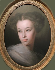 ナタリア・アレクサンドロフナ・プーシキナの肖像、メレンベルク伯爵夫人1836〜1913年、詩人の娘、1849年 作： Ivan Kosmich Makarov