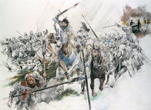 フロッデン フィールドの戦い、1513 年、c1990-2010。 作： Ivan Lapper