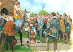 ケニルワース城に迎えられるエリザベス 1 世、1570 年代、1990～2010 年頃 作： Ivan Lapper