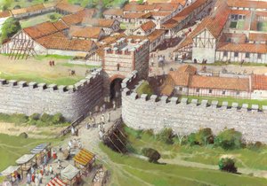 シルチェスター ローマの城壁、3 世紀、1990 ～ 2010 年。 作： Ivan Lapper