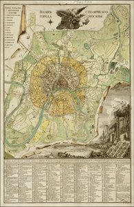 1789年、イヴァン・マルチェンコフによるモスクワの地図 作： イワン・マルチェンコフ