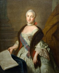 エカテリーナ 2 世大公爵夫人エカテリーナ アレクセーエフナとして、1762 年。 作： Ivan Petrovich Argunov