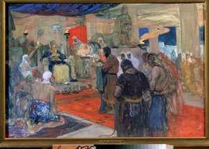 エジプト古代：「宮廷の前のファラオ」1900年頃