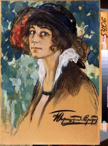「コメディアン、アントニーナ・ソボルシコワ＝サマリナ（1896-1971）の肖像"