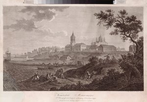 Le monastere Konevsky de la Nativite de la Vierge a Konevets (コネヴェツの聖母降誕のコネフスキー修道院) - Oeuvre de Ivan Vasilievich Chessky (Cheskoy) (1782-1848)、グラビア 作： Ivan Vasilievich Chessky
