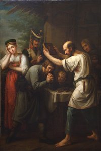 1812年、1812年にホームガードマンの祝福 作： Ivan Vasilyevich Luchaninov