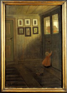 ドアの女の子。アーティストの家の内部、Älvängen 作： Ivar Axel Henrik Arosenius