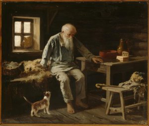 彼の猫を持つ老人 作： Iwan Andrejewitsch Pelewin