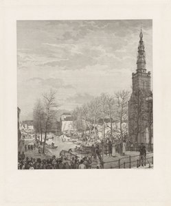1807 年、ライデン火薬災害後のステーンスシューアの荒廃 作： Izaak Jansz. de Wit
