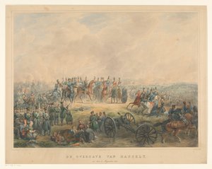 1831 年 8 月 8 日のハッセルトの降伏 ハッセルトの降伏、1831 年 8 月 8 日 (オブジェクトのタイトル) 作： Izaak Schouman