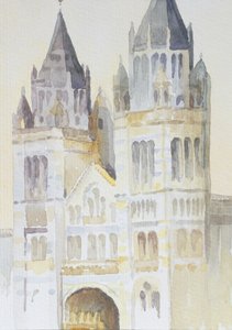 ロンドン自然史博物館のメインエントランス、ロンドン、1994年（昼間、紙面） 作： Izabella Godlewska de Aranda