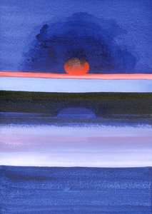 海景、日没、ヘルシンキ、1991（キャンバスにアクリル） 作： Izabella Godlewska de Aranda