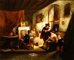 アーティストのスタジオ 作： J.A.B. Stroebel