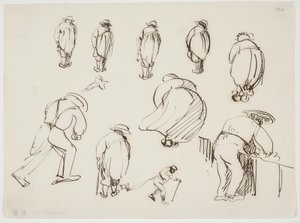背を向けた人物の研究 作： J.A. Jerichau