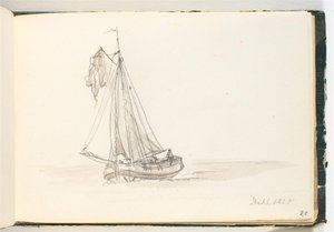 荒波の中の大型帆船 作： Johan Christian Dahl