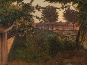 ロッキーショアの夜。 サンタンジェロ山からの眺め 作： Johan Christian Dahl