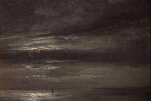 海の月明かり 作： Johan Christian Dahl