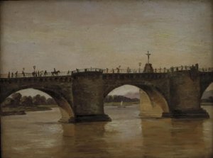 ドレスデンのアウグストゥス橋 作： Johan Christian Dahl